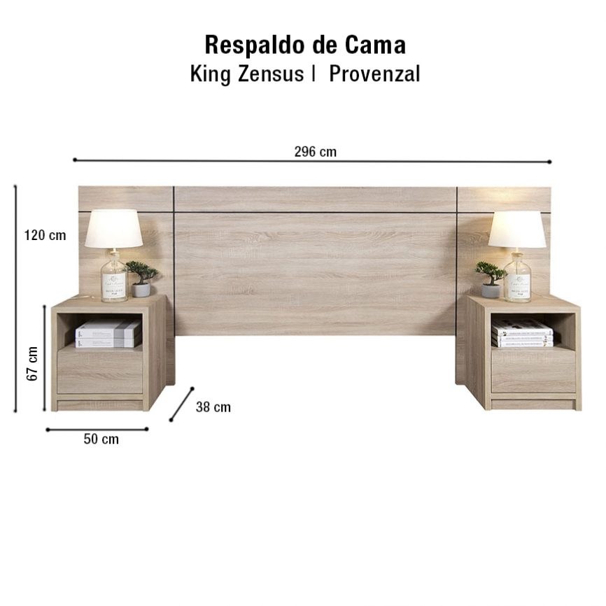 Respaldo De Cama King Zensus Webdecor 4191