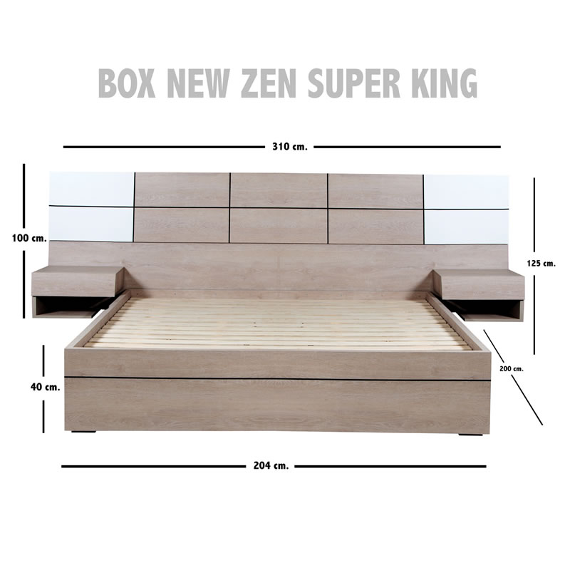 esencia combate Monje Respaldo de Cama Box Super King New Zen - Provenzal/Blanco - Webdecor