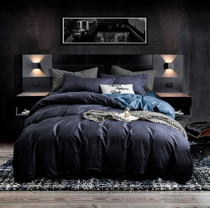 Respaldo de Cama Super King Satori | Black/Magma Melamina 18 mm